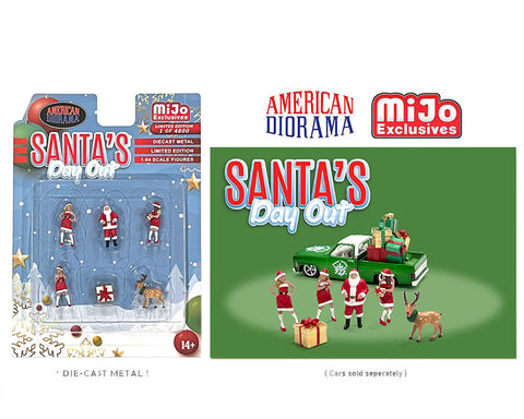 American Diorama 1/64 Figures Set - Santa’s Day Out - MIJO Exclusives
