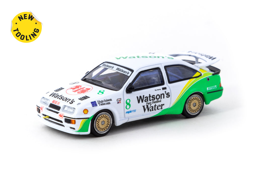 Tarmac Works 1/64 Ford Sierra RS500 Cosworth Macau Guia Race 1989 #8 Winner - HOBBY64