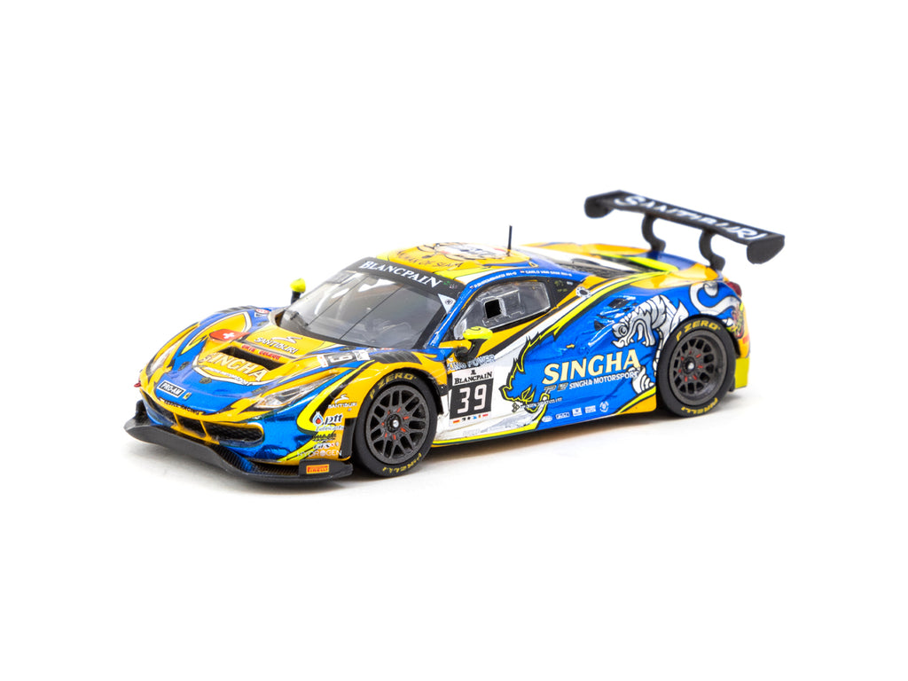 Tarmac Works X IXO Models 1/64 Ferrari 488 GT3 Blancpain GT Series 2018 #39 - HKACG 2022 Special Edition - HOBBY64