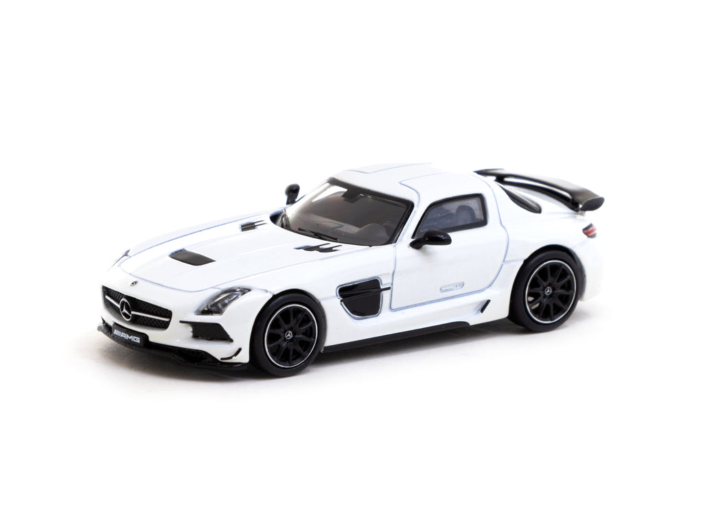 Tarmac Works 1/64 Mercedes-Benz SLS AMG Coupé Black Series White Metallic - Lamley Special Edition - GLOBAL64