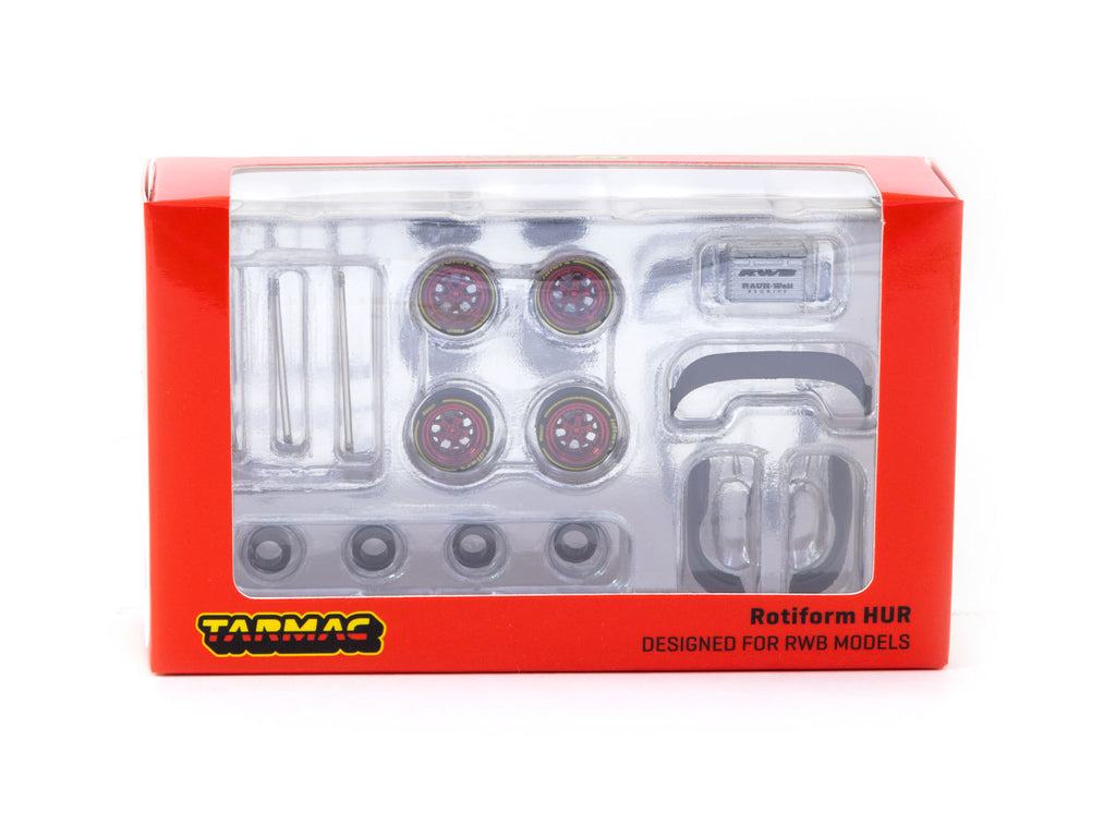 Tarmac Works 1/64 Accessories Rotiform HUR Chrome Red - PARTS64
