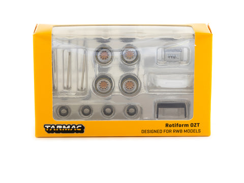 Tarmac Works 1/64 Accessories Rotiform OZT Chrome / Orange - PARTS64