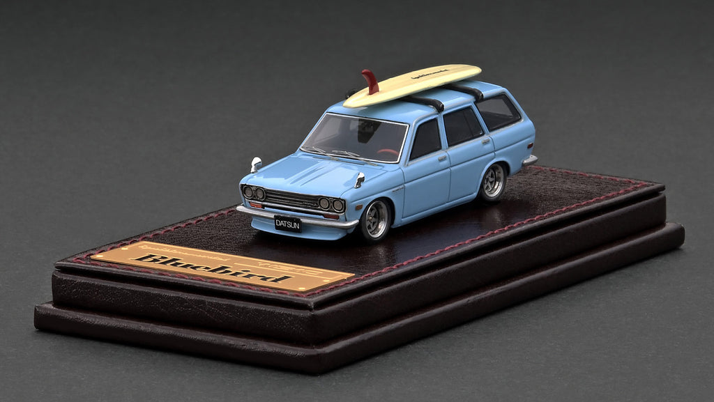 Ignition Model 1/64 Datsun Bluebird (510) Wagon Light Blue