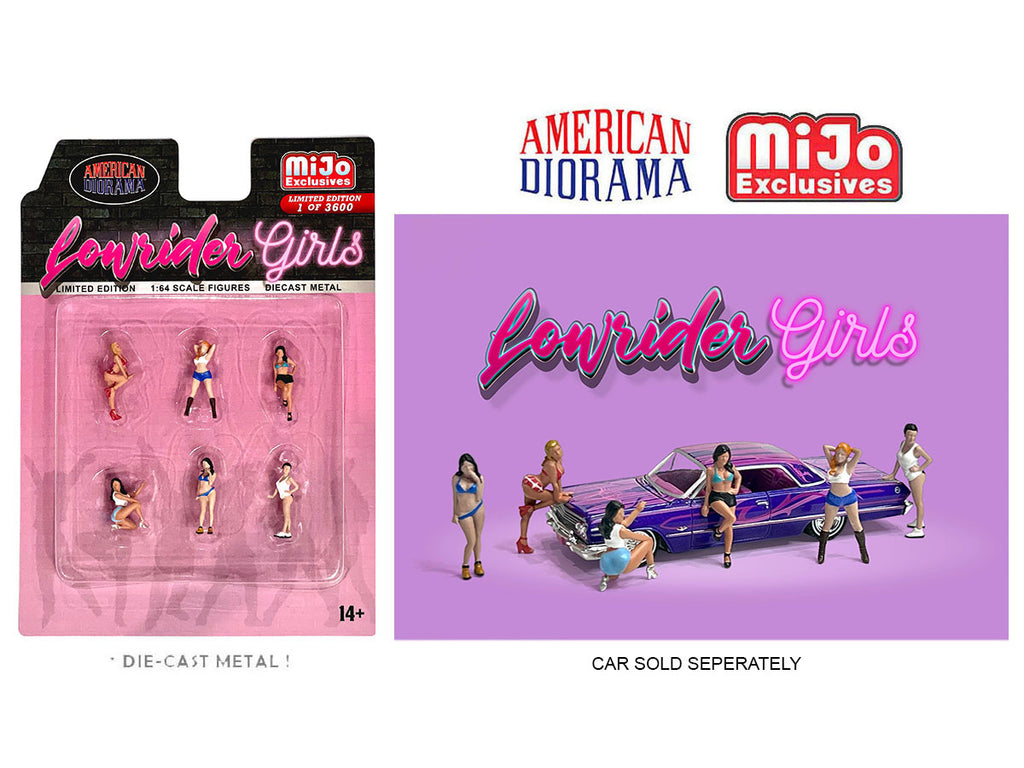 American Diorama 1/64 Figures Set - Lowrider Girls - MIJO Exclusives