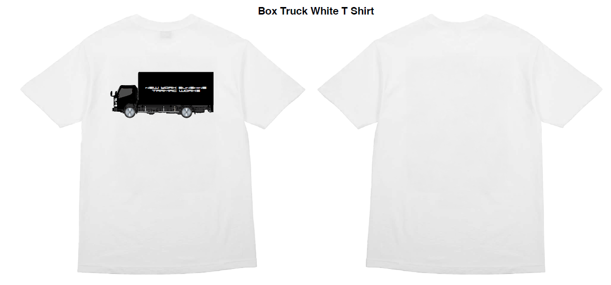 Box Truck White T Shirt - Tarmac Works x New York Sunshine
