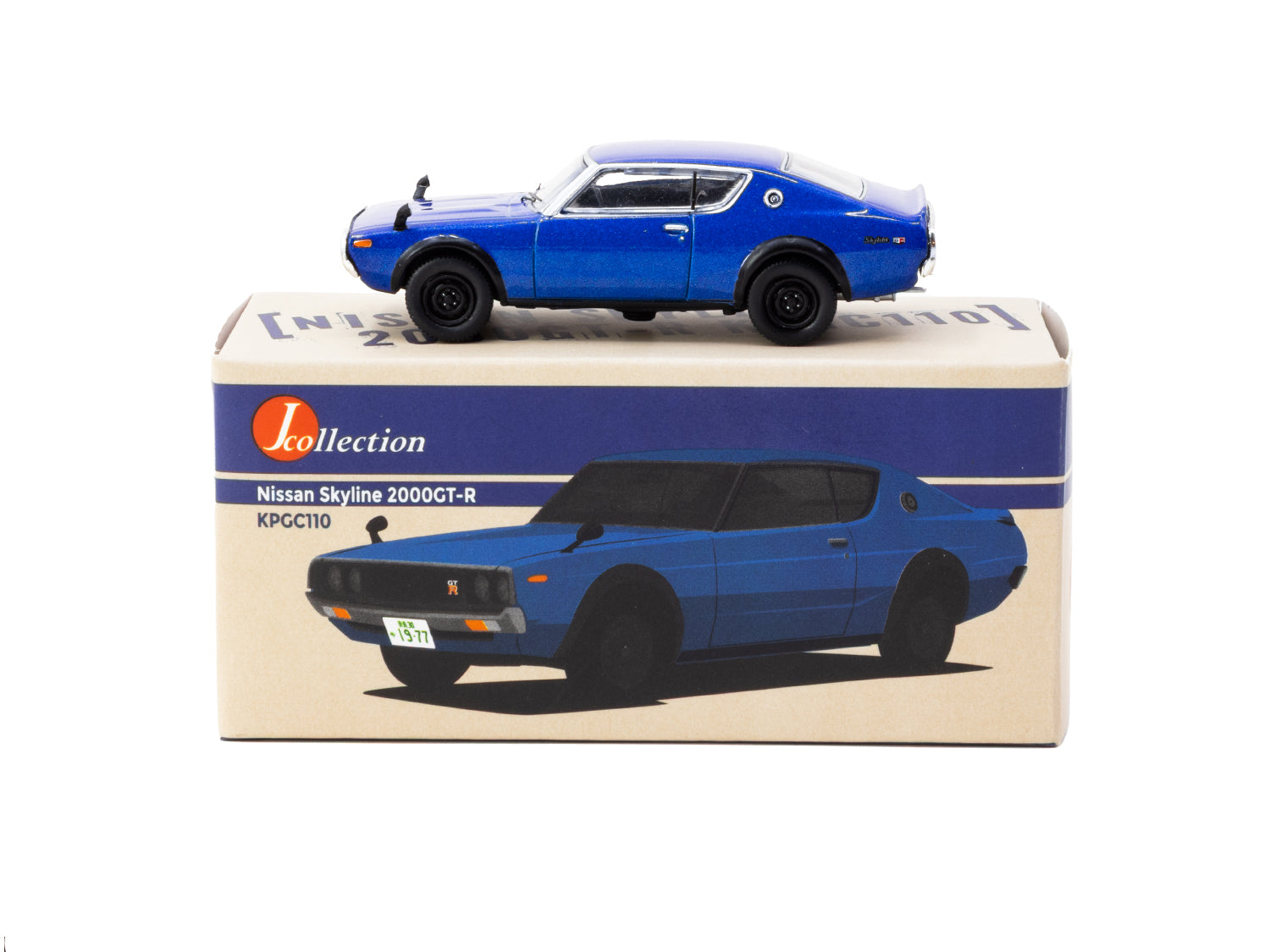 J Collection 1/64 Nissan Skyline 2000GT-R KPGC110 Blue Metallic