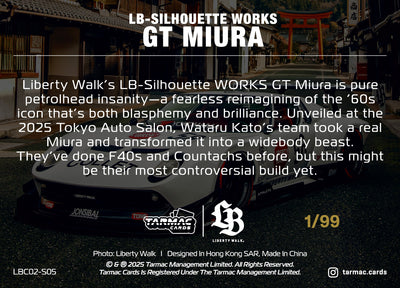 Liberty Walk Collection Vol.02 Special Parallel - LB-silhouette Works GT Miura (Hanabi/99) - Tarmac Cards