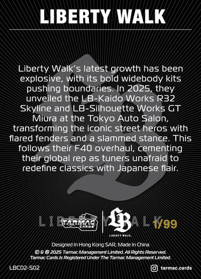 Liberty Walk Collection Vol.02 Special Parallel - Liberty Walk (Hanabi/99) - Tarmac Cards