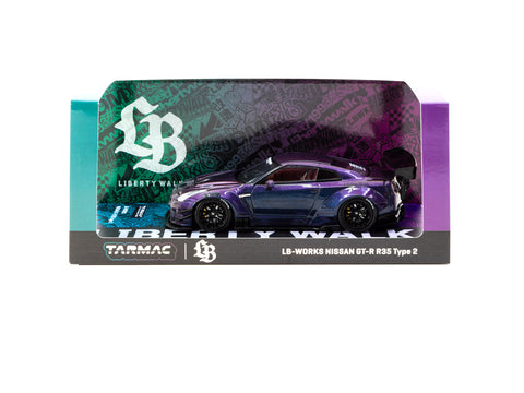 Tarmac Works 1/43 LB-WORKS NISSAN GT-R R35 Type 2 Midnight Purple - HO