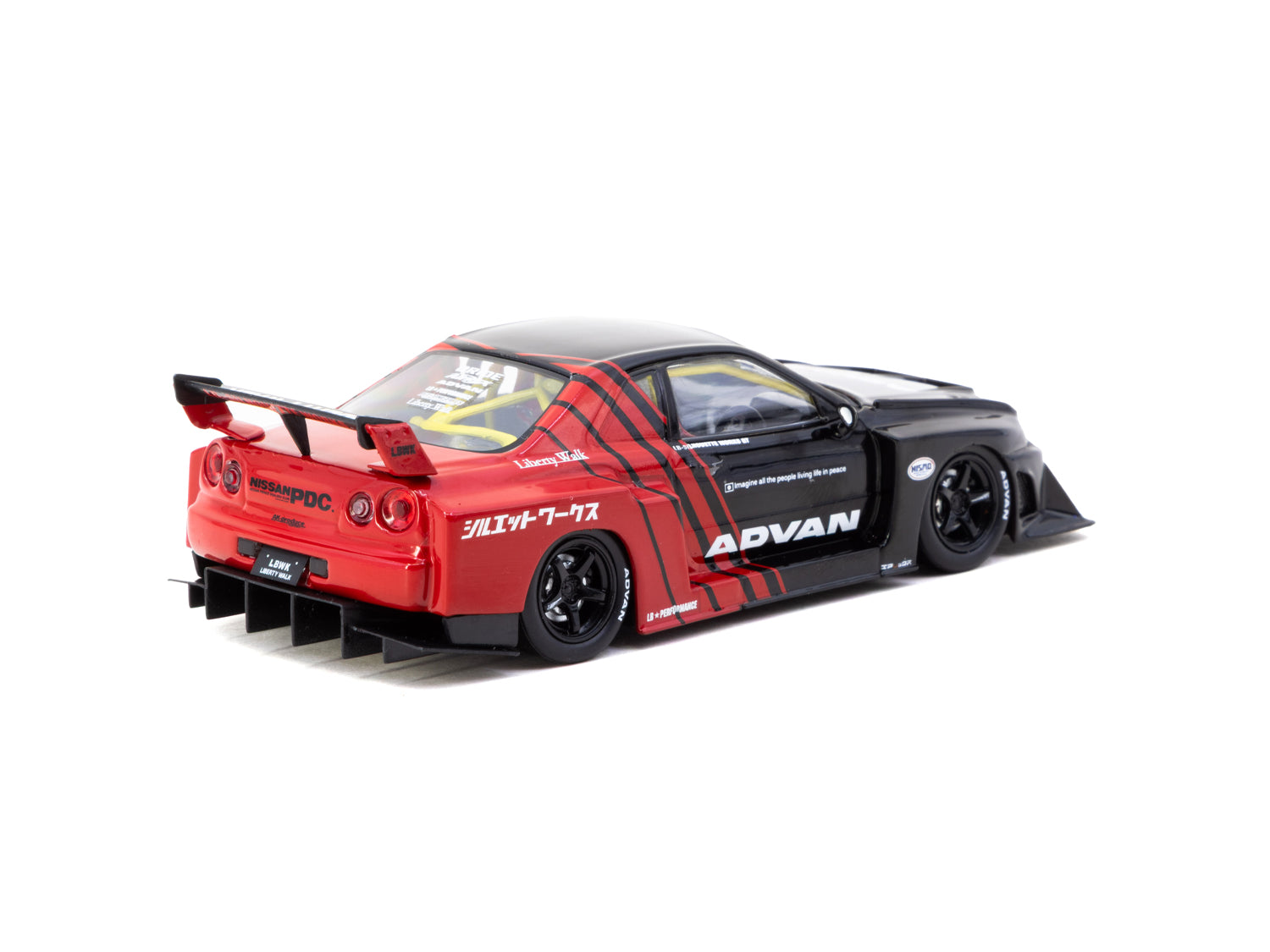 1/43 Liberty Walk LB-ER34 Super Silhouette SKYLINE ADVAN - Tarmac