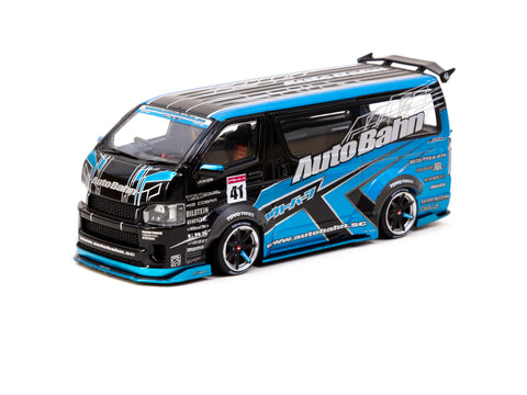 Tarmac Works 1/43 Toyota Hiace Widebody Black / Blue - HOBBY43