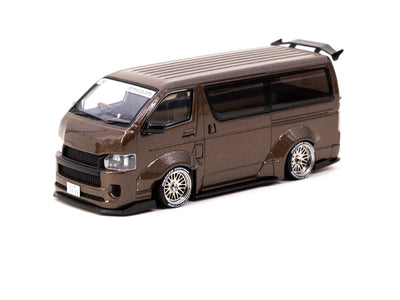 1/43 Toyota Hiace Widebody Brown - Tarmac Works HOBBY43