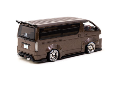 1/43 Toyota Hiace Widebody Brown - Tarmac Works HOBBY43