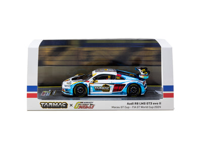 1/43 Audi R8 LMS GT3 evo II Macau GT Cup - FIA GT World Cup 2024 - Race Version #30 Uno Racing with A4 poster - Tarmac Works HOBBY43