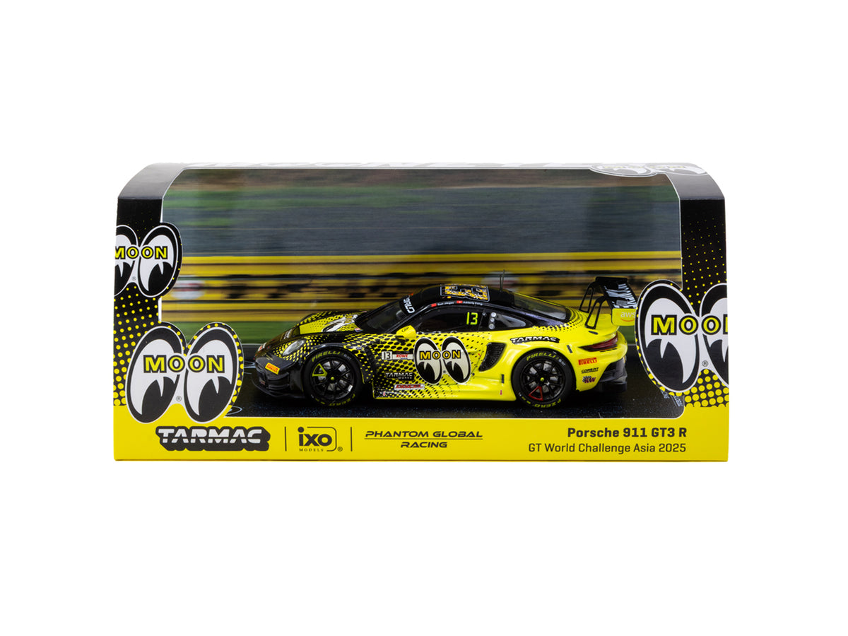 1/43 Porsche 911 GT3 R GT World Challenge Asia 2025 Fuji #13 Phantom Global Racing - Tarmac Works x iXO Models HOBBY43