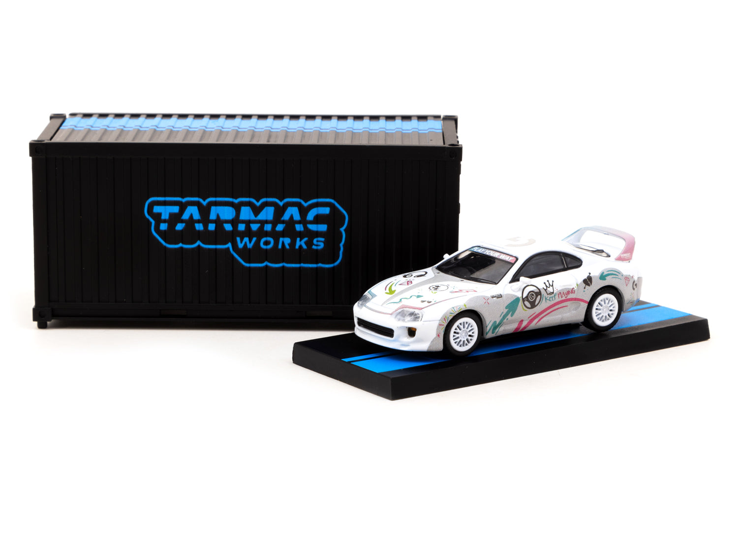 1/64 Toyota Supra RZ Logitech G AURORA with Container - Logitech Special Edition -Tarmac Works HOBBY64