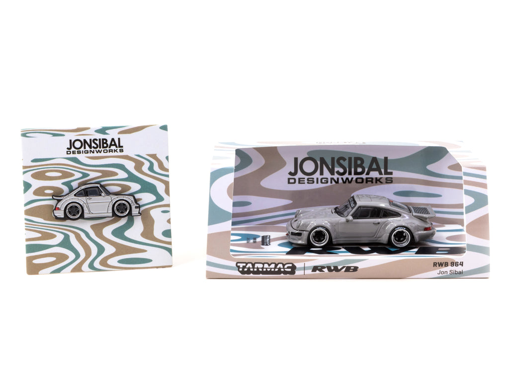 Tarmac Works 1/64 RWB 964 Jon Sibal & Tarmac Works X Leen Customs Lapel Pin - COLLAB64