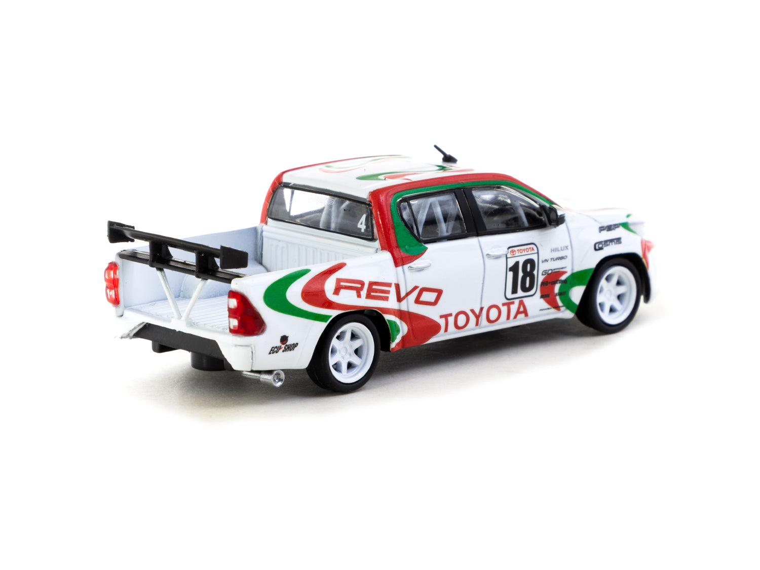 1/64 Toyota Hilux White - Tarmac Works HOBBY64