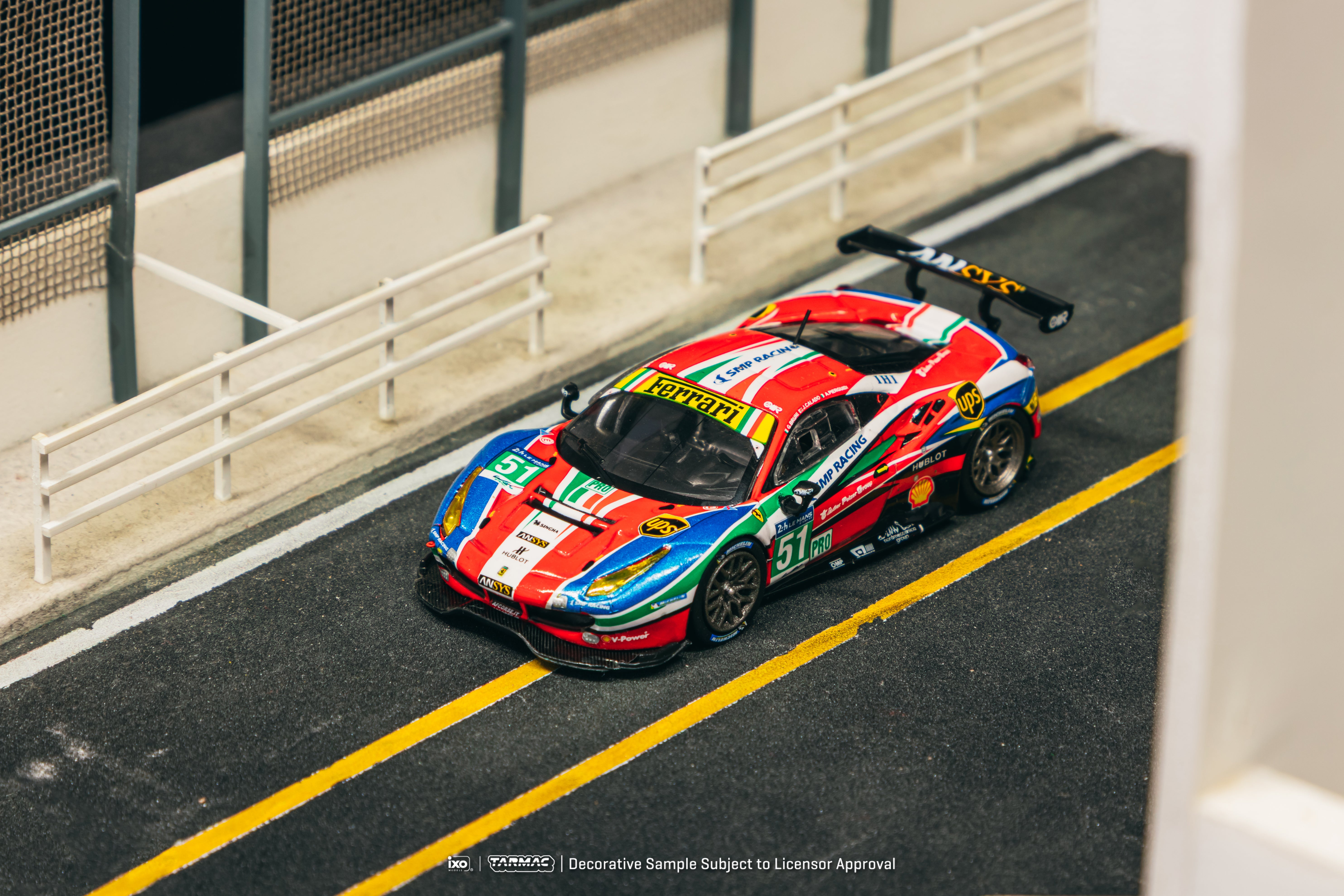 モリモ 1/64 Ferrari 488 GTE 24h of Le Mans 2016 #51 - Tarmac Works X iXO Mode