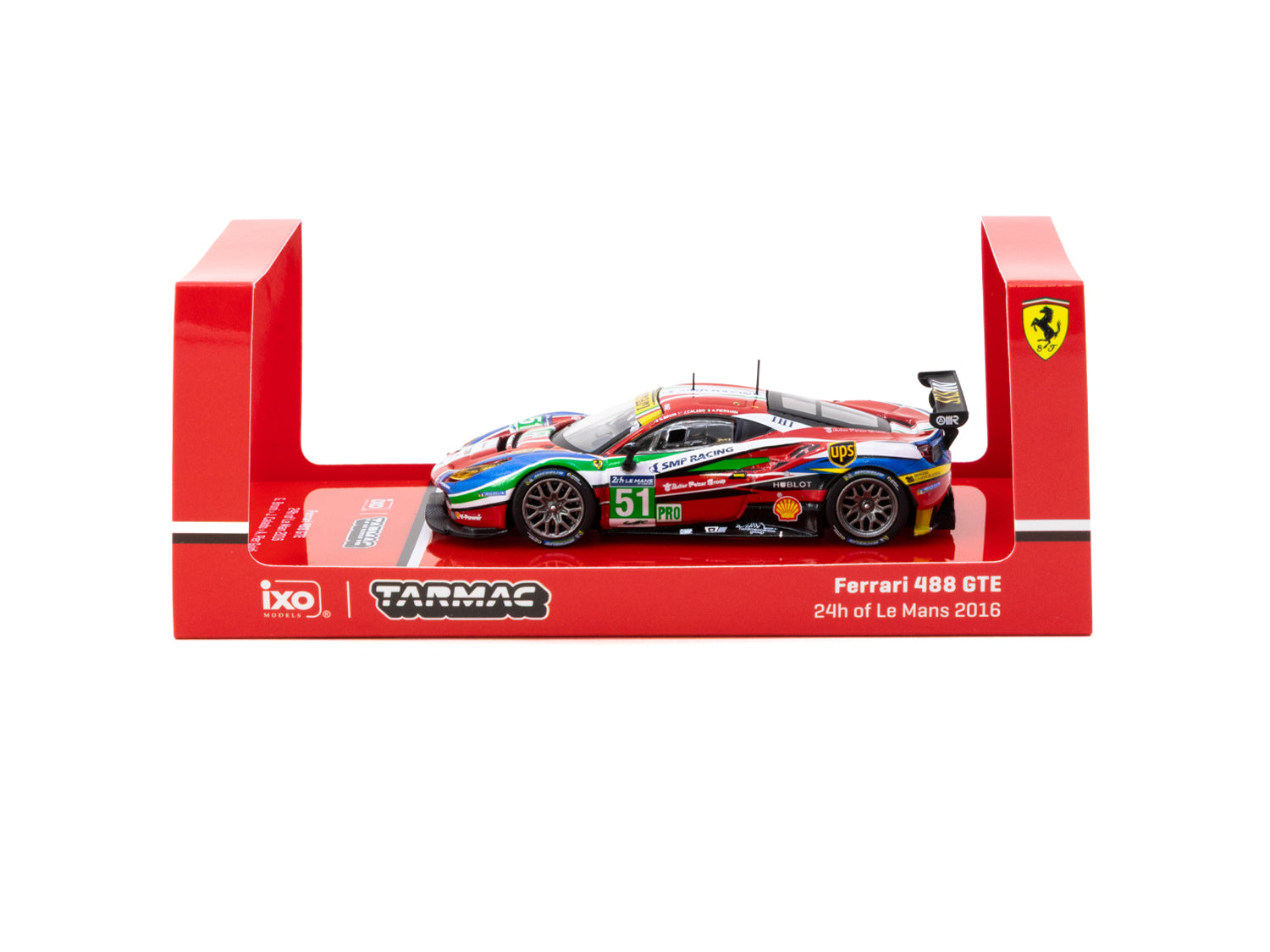 1/64 Ferrari 488 GTE 24h of Le Mans 2016 #51 - Tarmac Works X iXO Mode