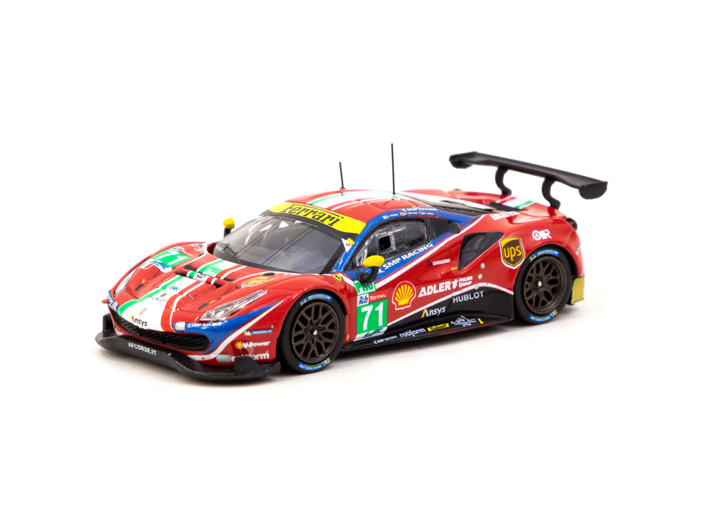 Tarmac Works X iXO Models 1/64 Ferrari 488 GTE  24h of Le Mans 2020 #71 - HOBBY64
