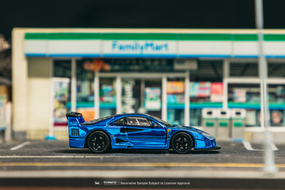 1/64 Ferrari F40 LM Chrome Blue - Tarmac Works x iXO Models HOBBY64