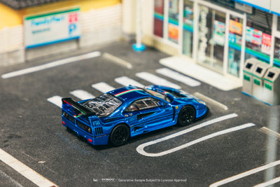 1/64 Ferrari F40 LM Chrome Blue - Tarmac Works x iXO Models HOBBY64