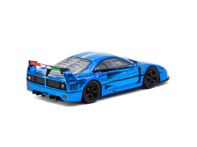 1/64 Ferrari F40 LM Chrome Blue - Tarmac Works x iXO Models HOBBY64