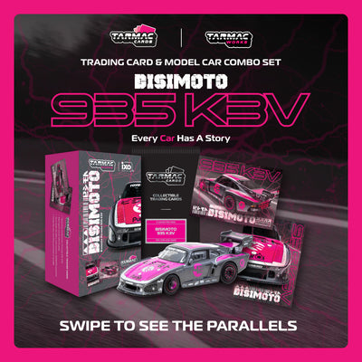 1/64 Bisimoto Porsche 935 K3V with Tarmac Cards Combo Set - Tarmac Works  X iXO Models HOBBY64