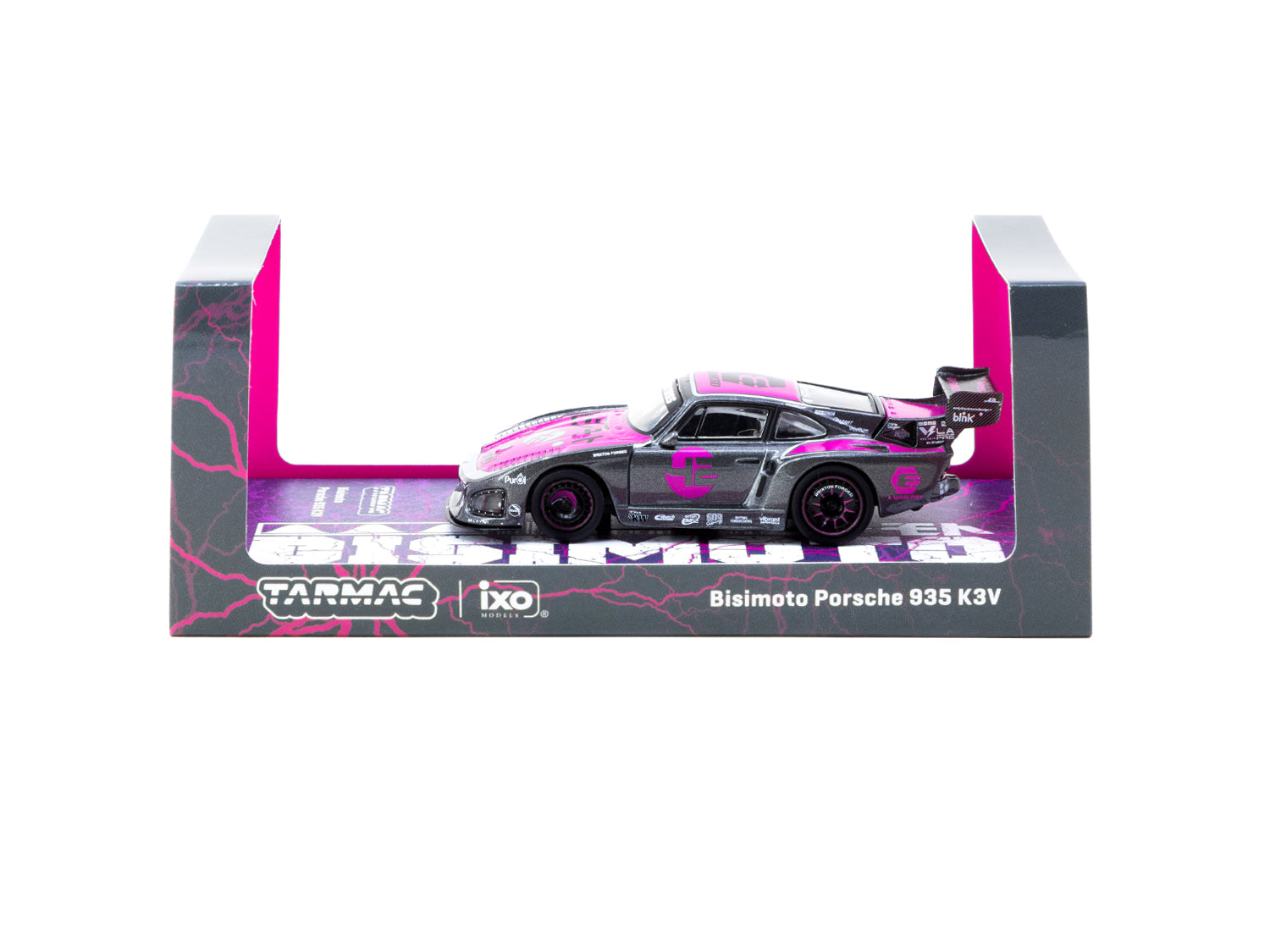 1/64 Bisimoto Porsche 935 K3V with Tarmac Cards Combo Set - Tarmac Works  X iXO Models HOBBY64