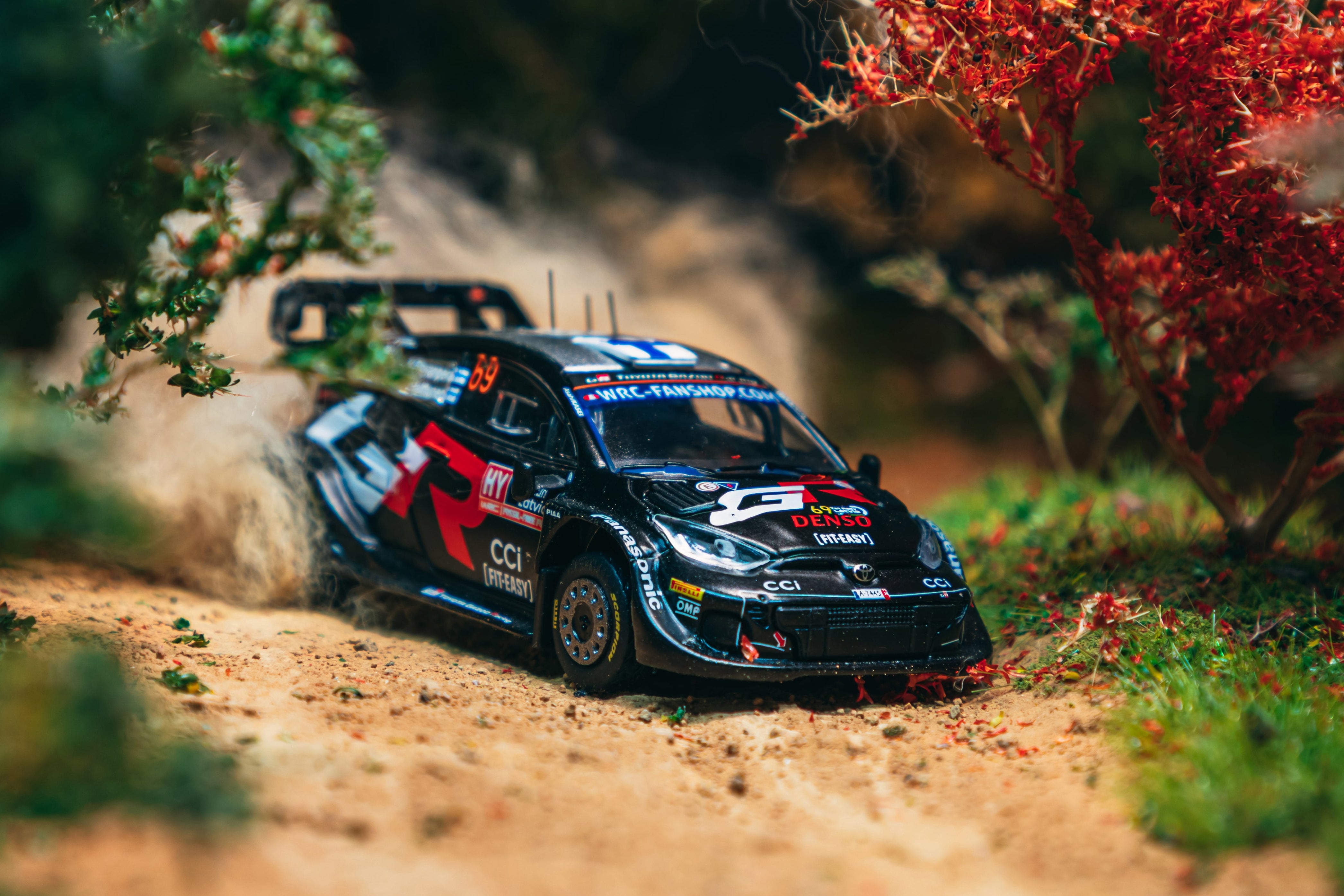 1/64 Toyota GR YARIS Rally1 HYBRID Rally Latvia 2024 Winner #69 - Tarmac Works x iXO Models HOBBY64