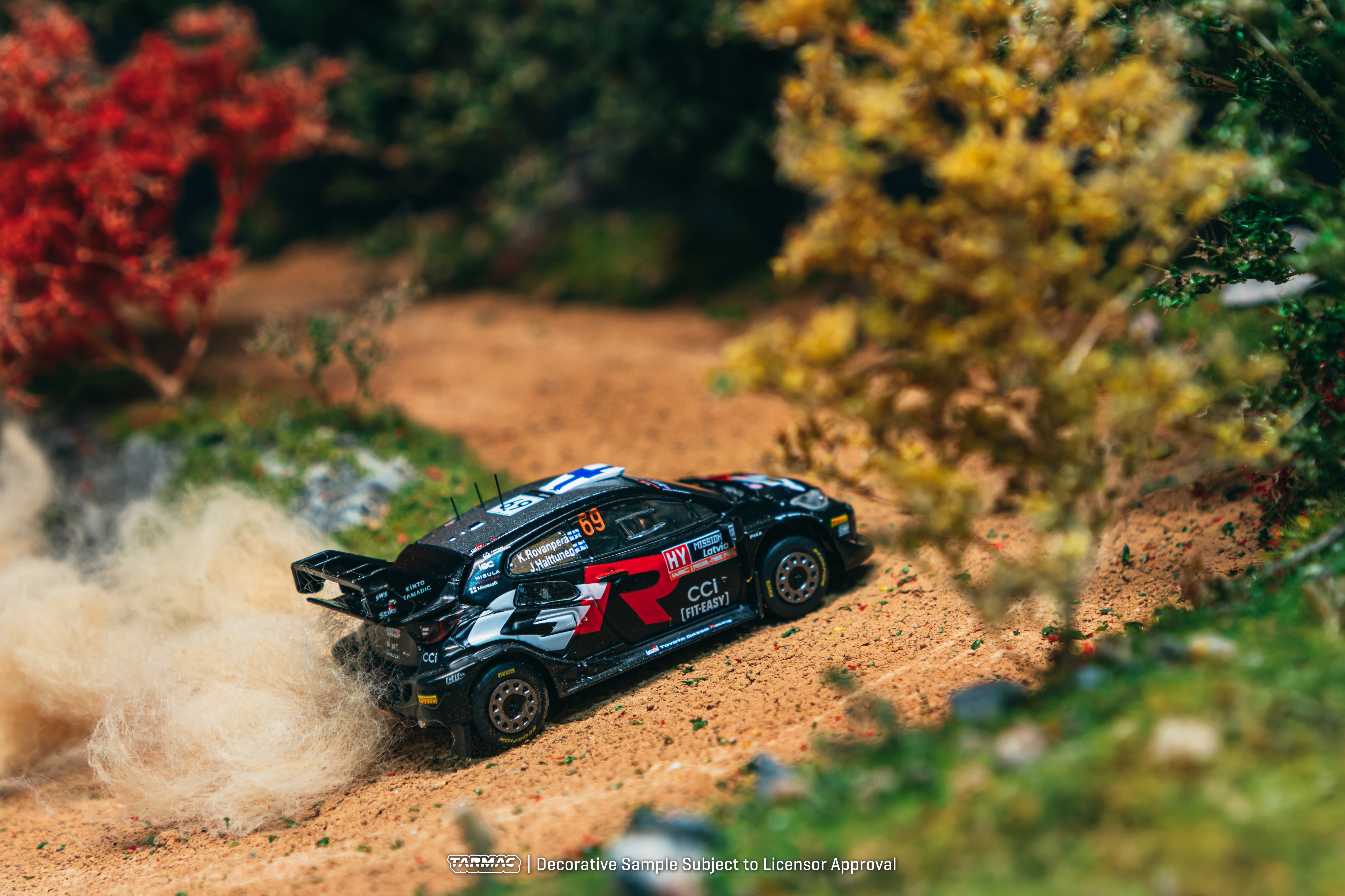 1/64 Toyota GR YARIS Rally1 HYBRID Rally Latvia 2024 Winner #69 - Tarmac Works x iXO Models HOBBY64