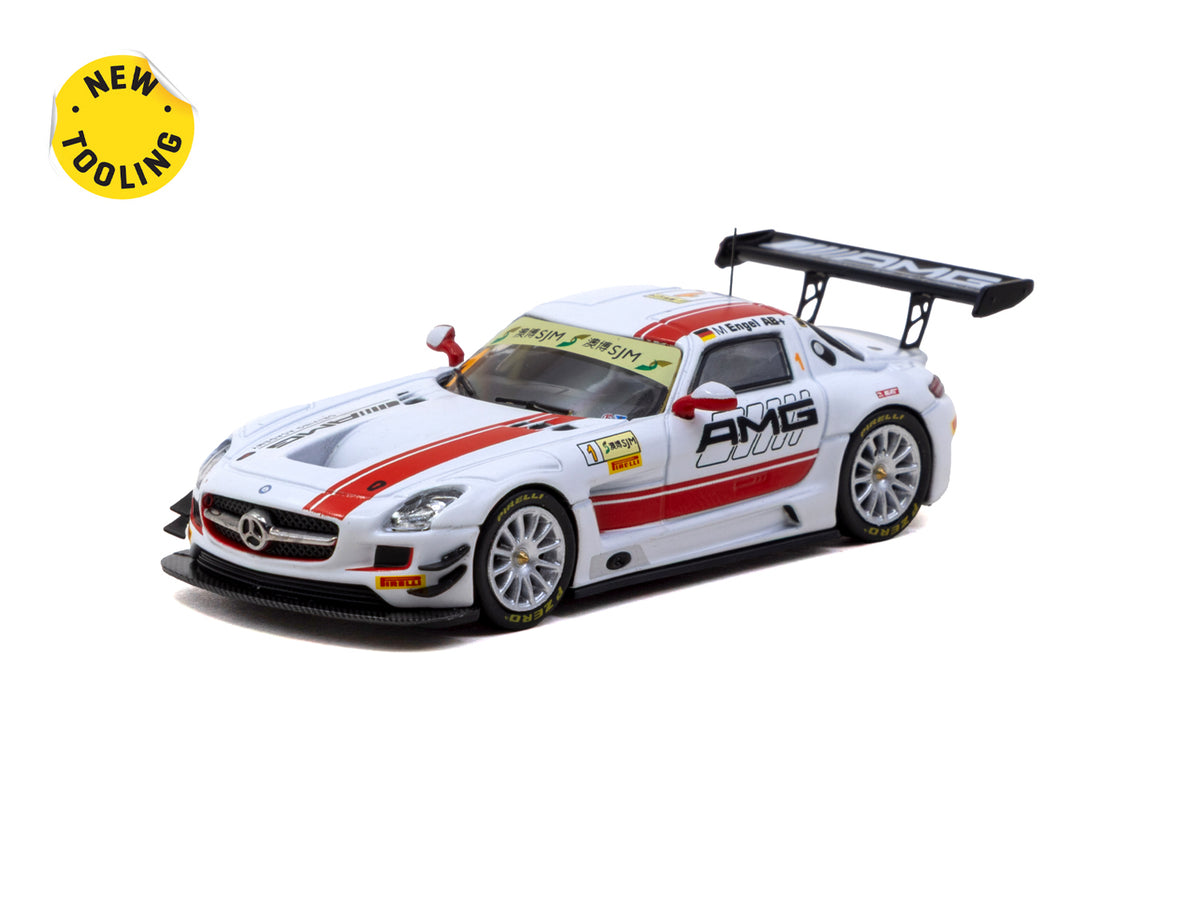 1/64 Mercedes-Benz SLS AMG GT3 Macau GT Cup - FIA GT World Cup 2015 #1 Winner - Maro Engel - Tarmac Works HOBBY64