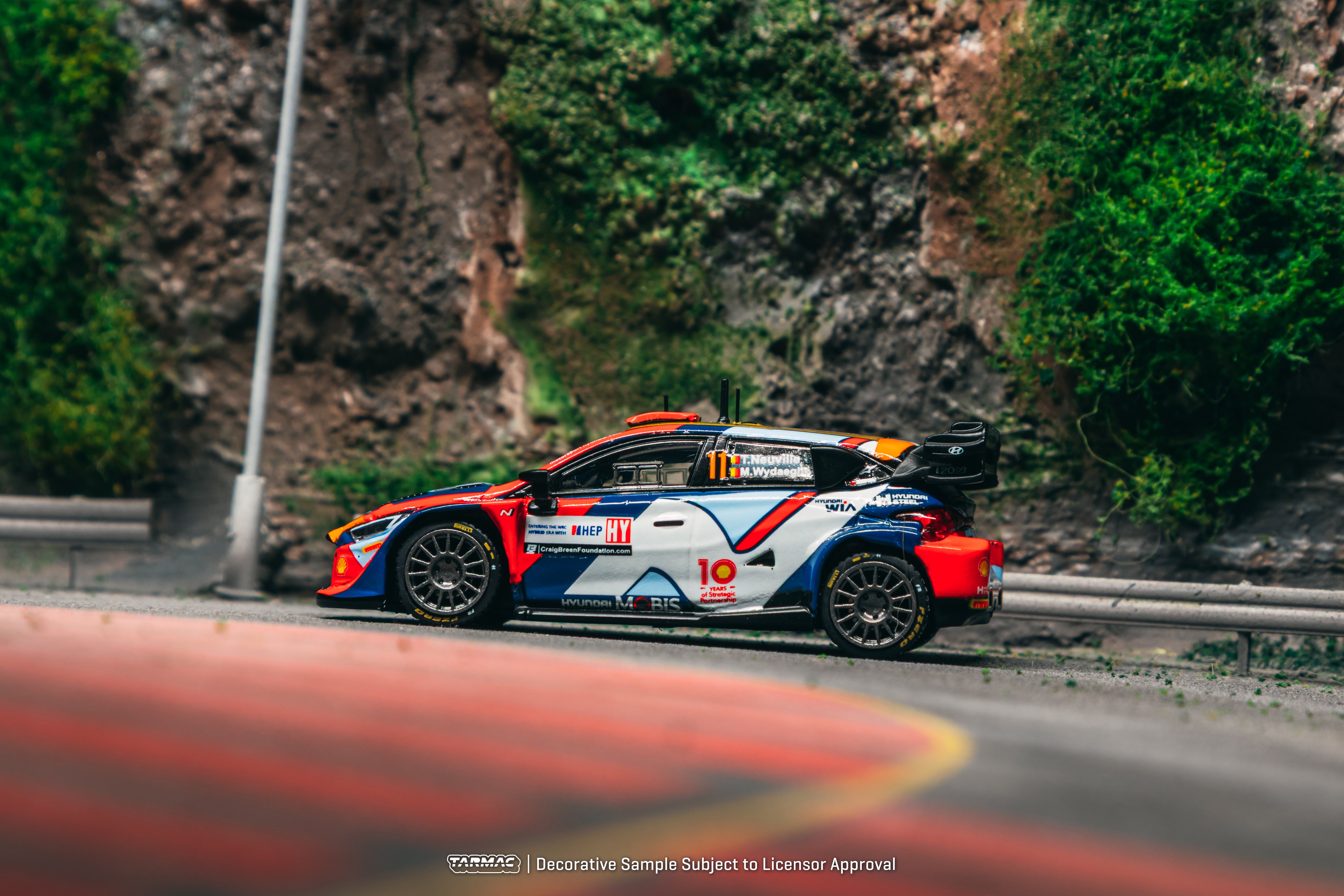 1/64 Hyundai i20 N Rally1 Hybrid Croatia Rally 2024 #11 - Tarmac Works x iXO Models HOBBY64