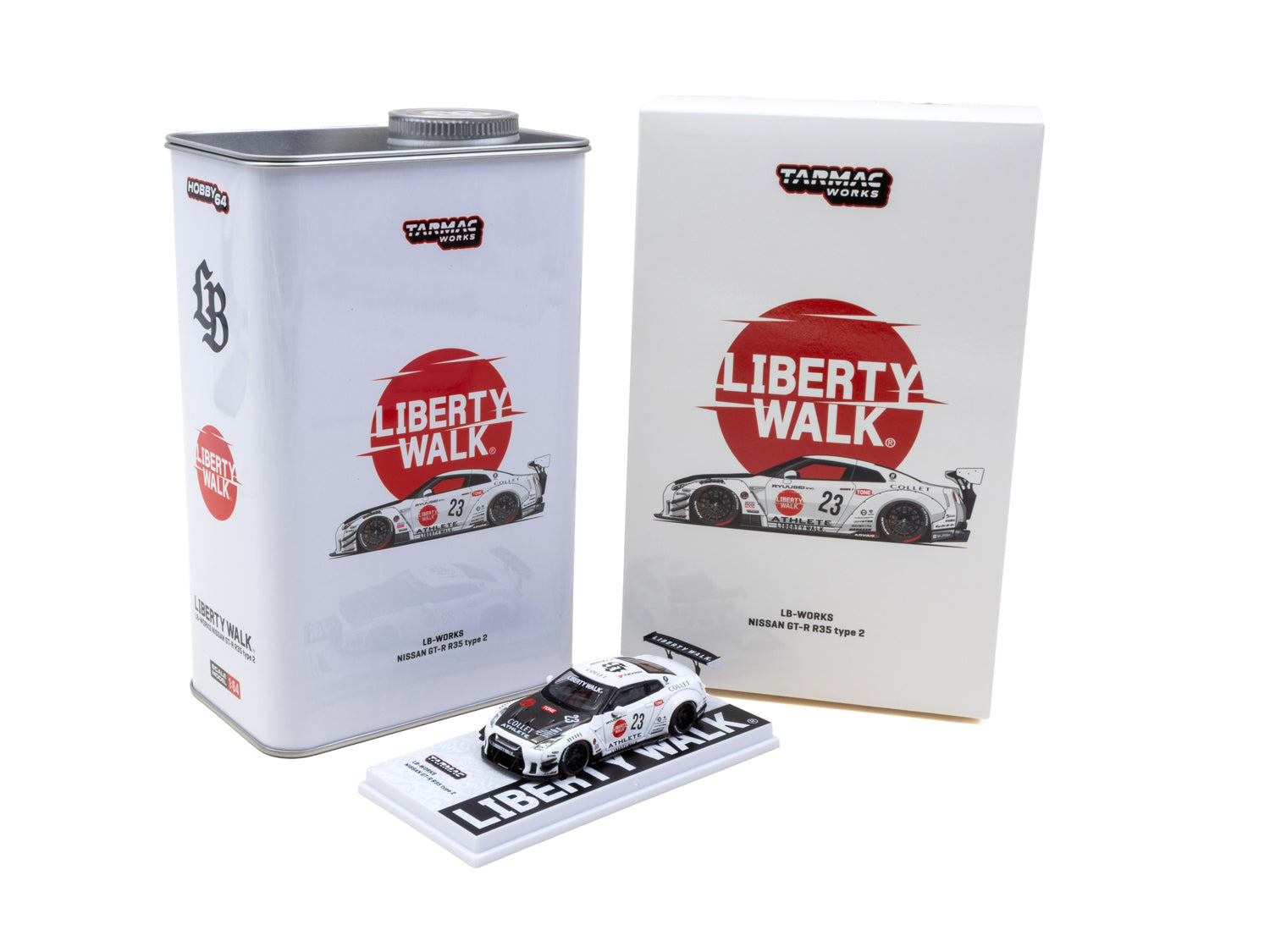 1/64 LB-WORKS NISSAN GT-R R35 type 2 White - Tarmac Works HOBBY64