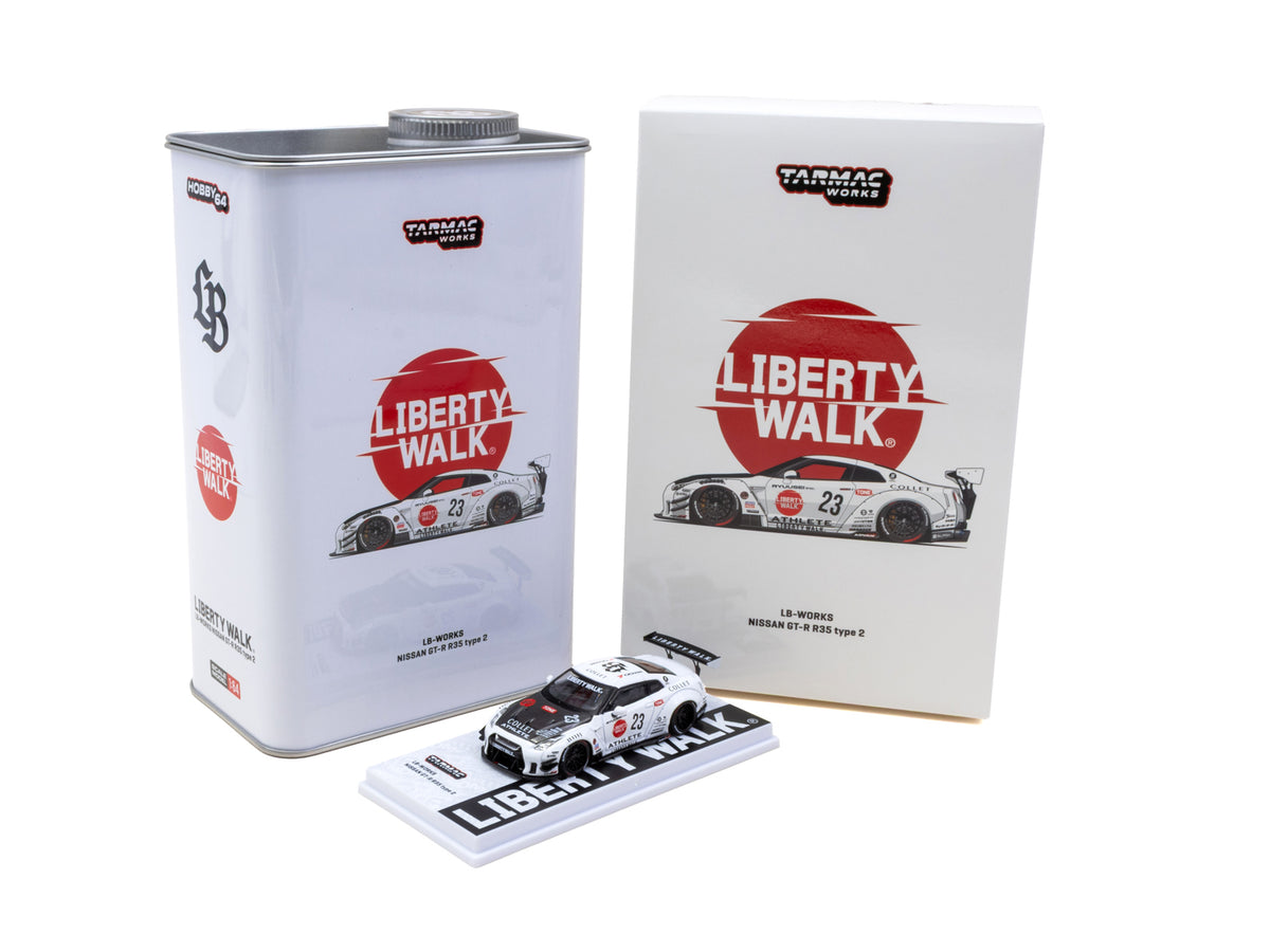 1/64 LB-WORKS NISSAN GT-R R35 type 2 White - Tarmac Works HOBBY64