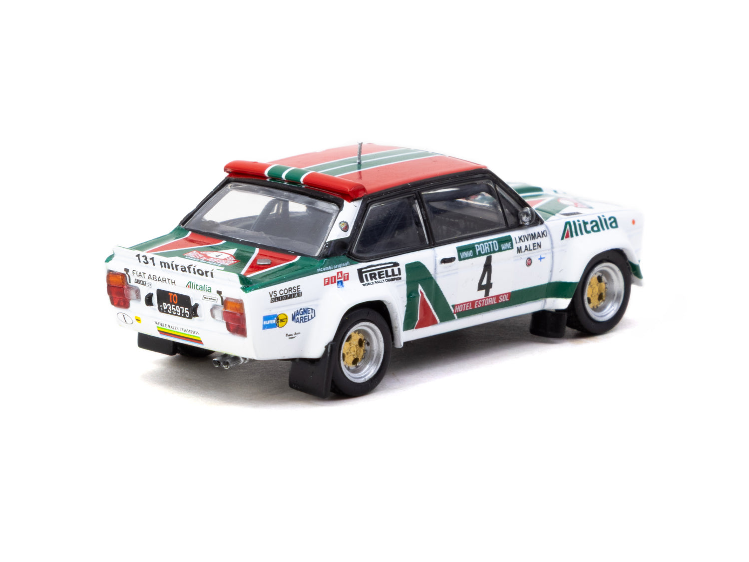1/64 FIAT 131 ABARTH Rally Rallye de Portugal - Vinho do Porto 1978 Winner #04 - Tarmac Works HOBBY64