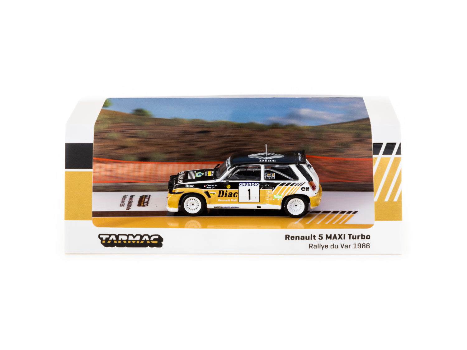 1/64 Renault 5 MAXI Turbo Rallye du Var 1986 #1 - Tarmac Works HOBBY64