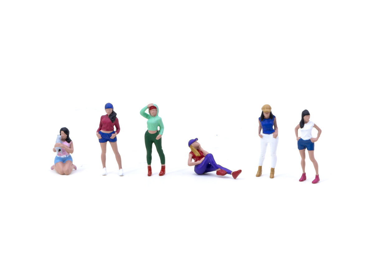 1/64 Figures Set - Girls Night Out - American Diorama x Tarmac Works COLLAB64