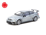 Tarmac Works 1/64 Mercedes-Benz C 63 AMG Coupé Black Series Silver Metallic - GLOBAL64
