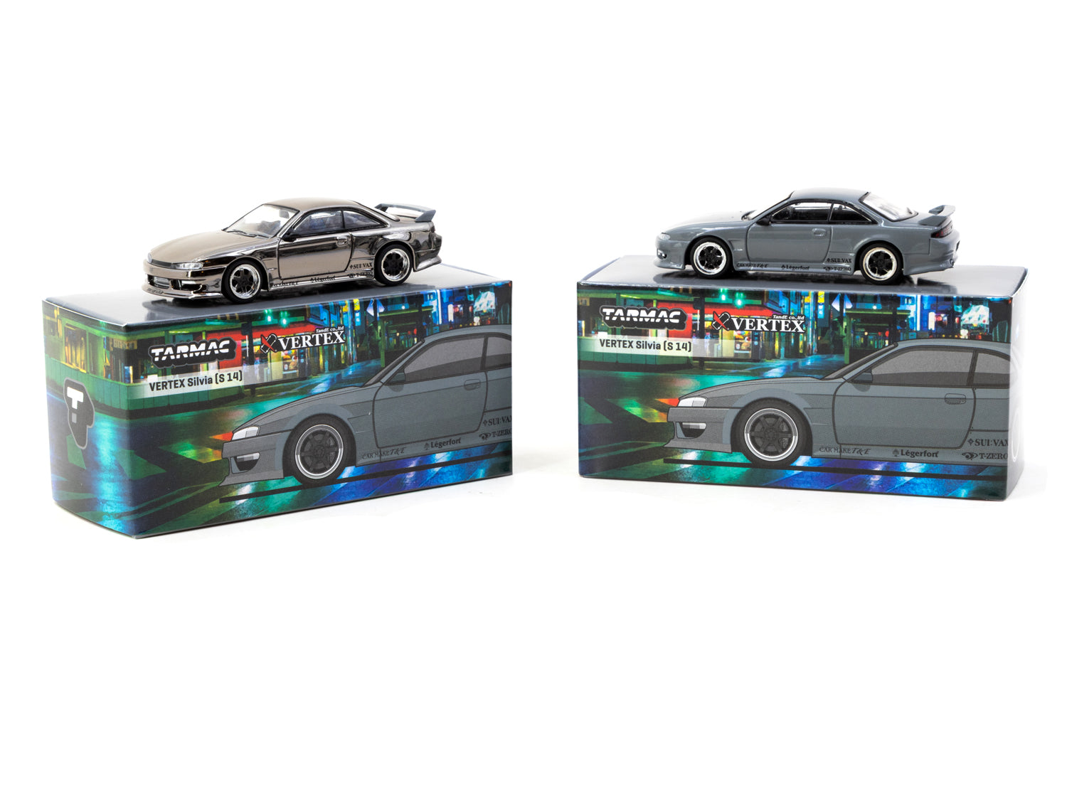 1/64 VERTEX Silvia (S 14) Grey - Tarmac Works GLOBAL64