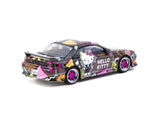 Tarmac Works 1/64 VERTEX Silvia (S 14) - Hello Kitty Black Chrome USA Special Edition - GLOBAL64