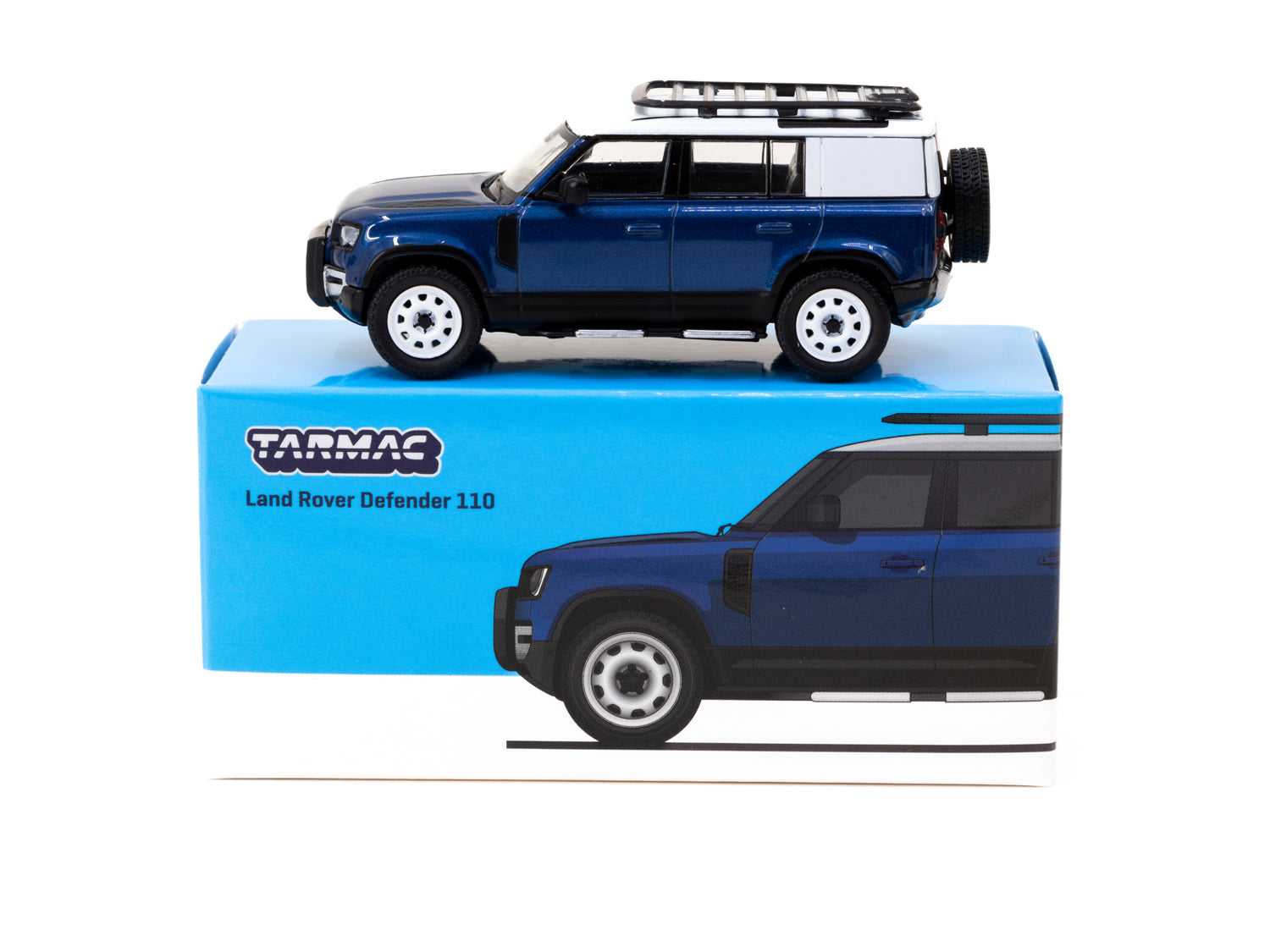 1/64 Land Rover Defender 110 Blue - Tarmac Works GLOBAL64