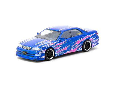 1/64 VERTEX Toyota Mark II JZX100 Blue Metallic - Tarmac Works GLOBAL64
