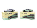 Tarmac Works 1/64 VERTEX Nissan Silvia S13 Green/Grey - GLOBAL64