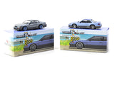 Tarmac Works 1/64 VERTEX Nissan Silvia S13 Blue/Grey - GLOBAL64