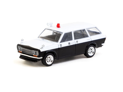 1/64 Datsun Bluebird 510 Wagon Japan Police Car - Tarmac Works GLOBAL64