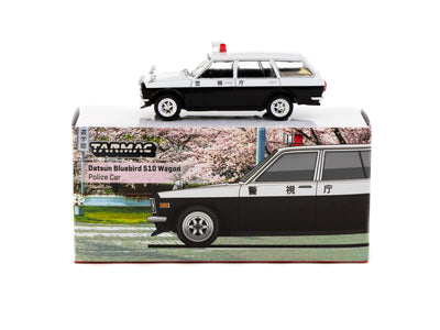 1/64 Datsun Bluebird 510 Wagon Japan Police Car - Tarmac Works GLOBAL64
