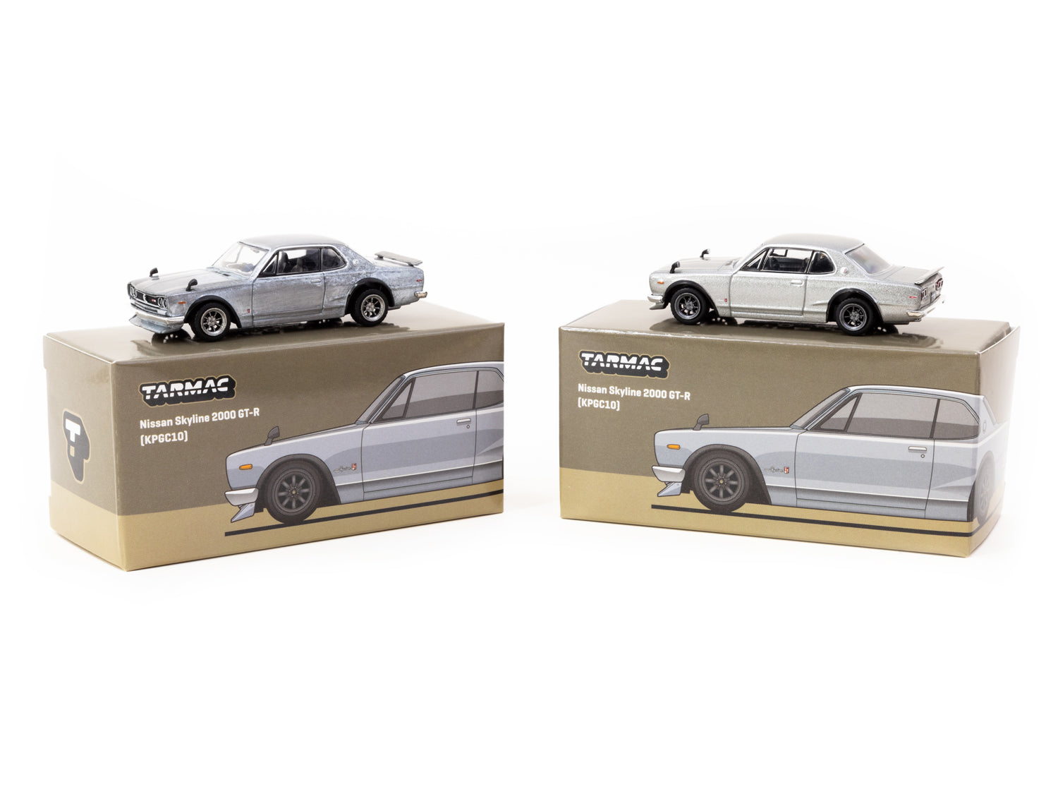 1/64 Nissan Skyline 2000 GT-R (KPGC10) Silver - Tarmac Works GLOBAL64