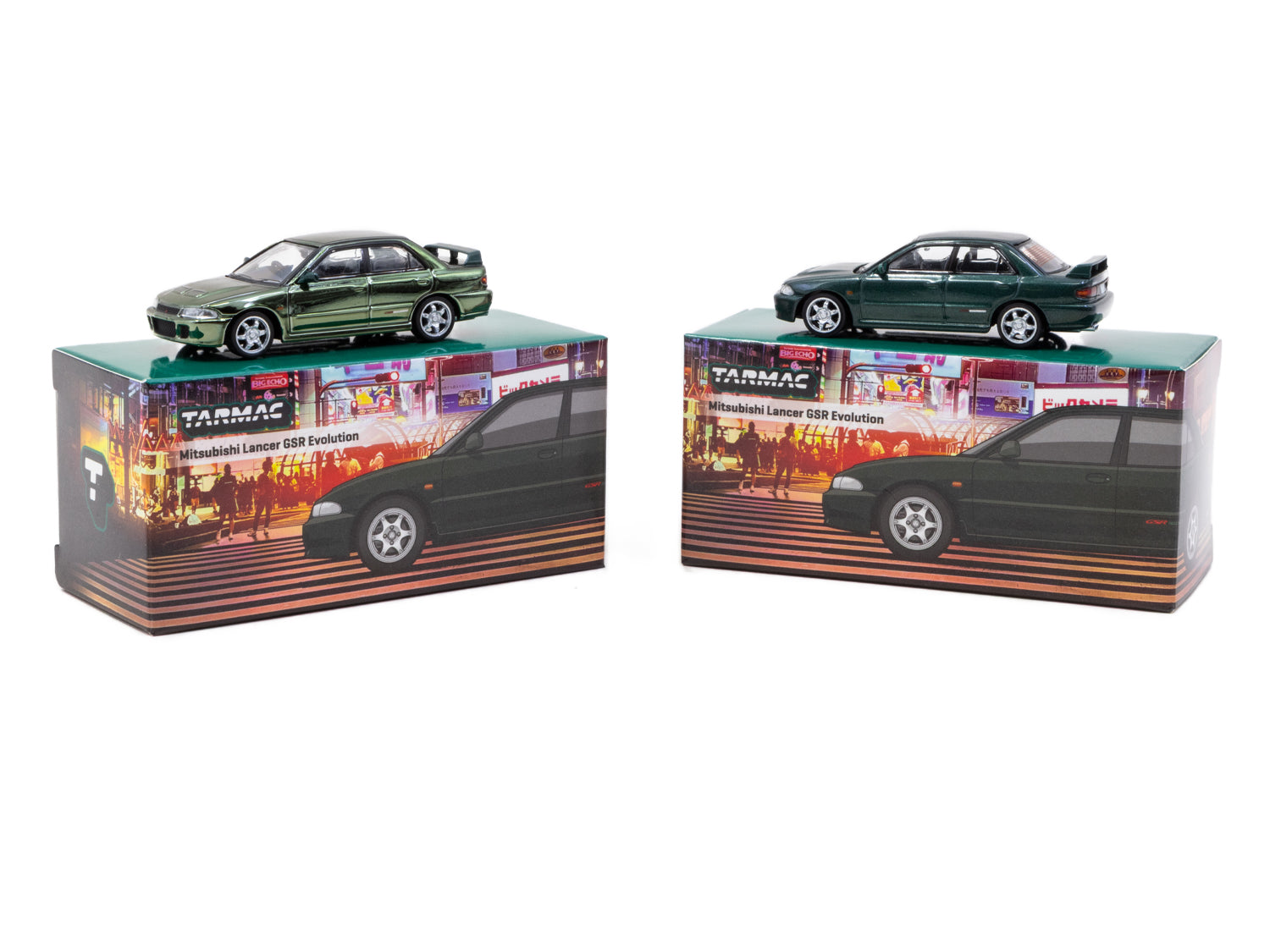1/64 Mitsubishi Lancer GSR Evolution Green Metallic - Tarmac Works GLOBAL64